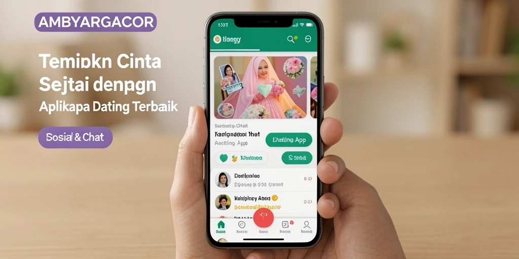 Antarmuka intuitif AMBYARGACOR untuk pengalaman kencan terbaik.