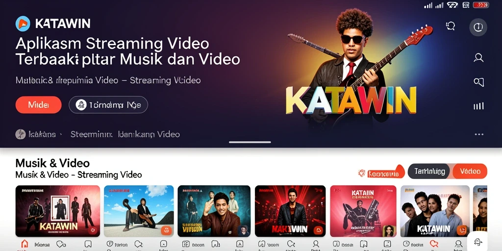 Antarmuka KATAWIN yang menarik dan mudah digunakan untuk streaming video.