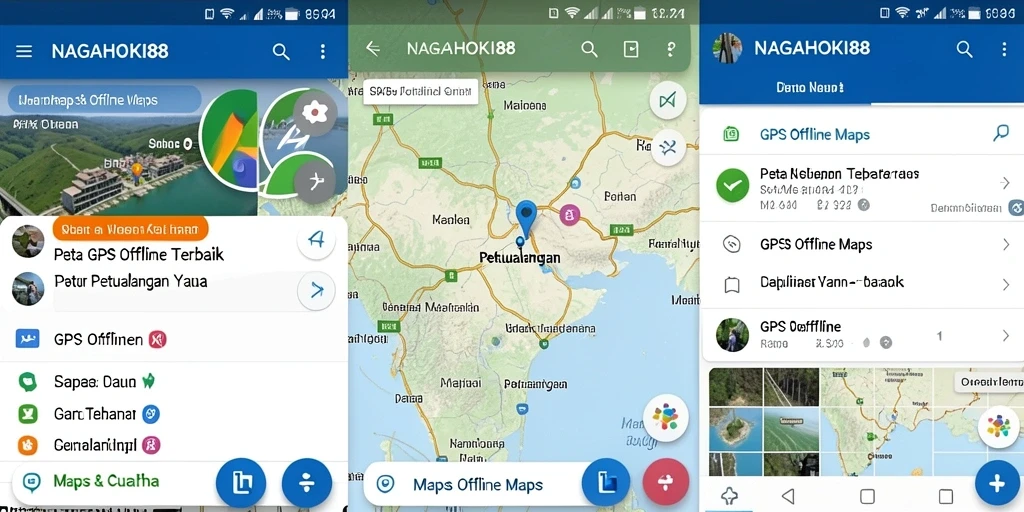 Antarmuka pengguna intuitif dari NAGAHOKI88 untuk navigasi GPS.