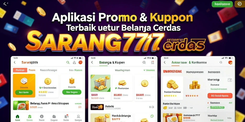 Tampilan antarmuka SARANG777 memberikan kemudahan akses kupon.