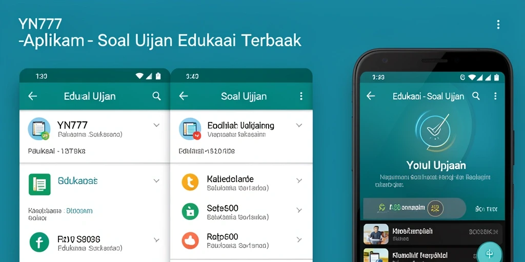 Tampilan antarmuka aplikasi YN777 untuk Soal Ujian.